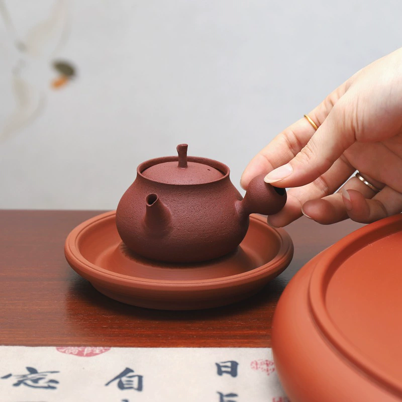 Оригинальный чайник Mingdeyuan из минеральной красной глины, чайный набор Гунфу с боковой ручкой, ручной намоточный, бытовая единица, единица посуды