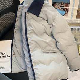 大码欧货加棉加厚棉衣棉服女2025年冬季新款胖mm感超好看外套