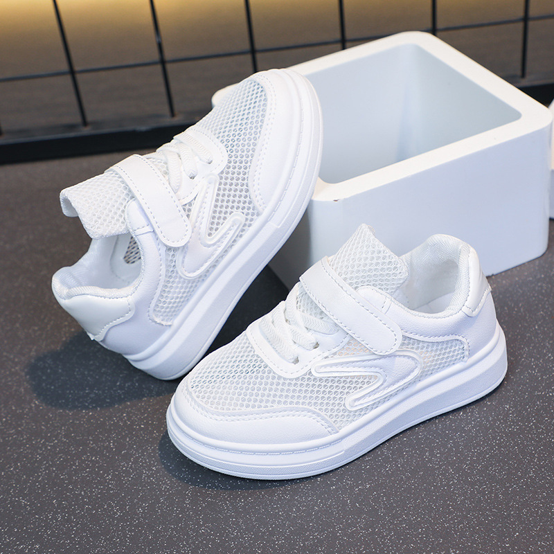Children's summer breathable white white sneakers for boys for…