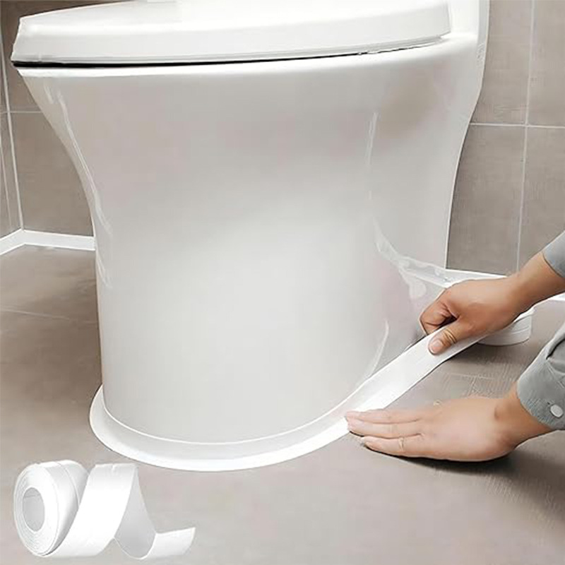 Estilo explosivo transfronterizo, cinta blanca impermeable y a prueba de moho, junta de inodoro, tira de sellado, tira impermeable, baldosas de baño