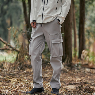 Soft Shell Charge Pants Men's and Women's Autumn and Winter Outdoor Waterproof Cold-proof Windproof fleece-lined Men's Pants Warm Couple's Climbing Pants