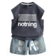Boys summer vest suit 2024 new baby summer sleeveless clothes cool handsome children's summer waistcoat