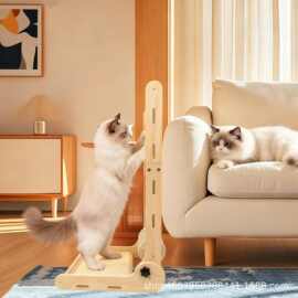 木制猫爬架 室内剑麻猫爬坡 保护家具咪抓板 猫抓挠垫猫抓板 L形