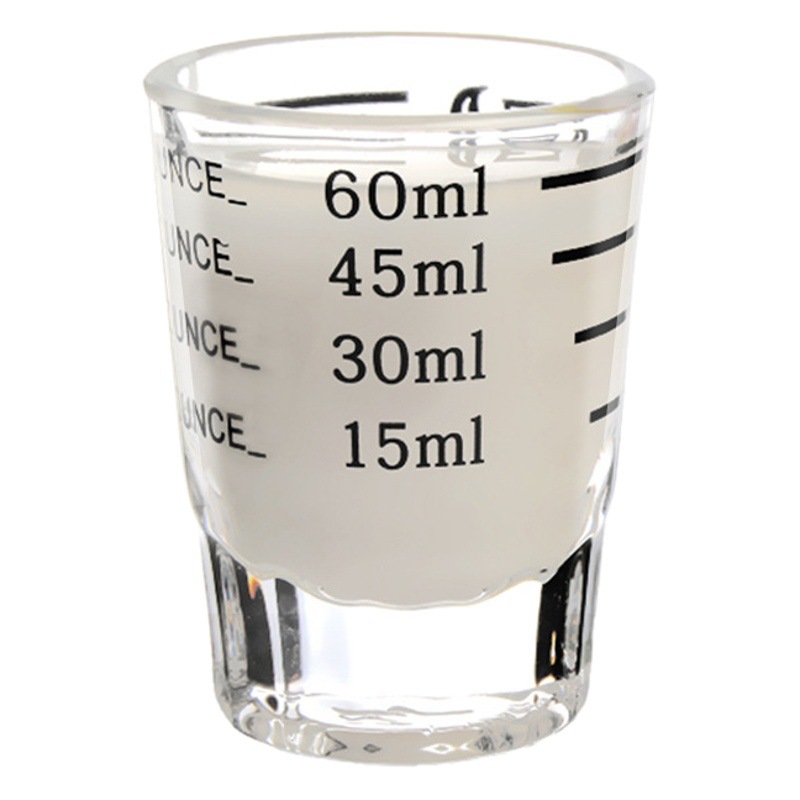 Baked Flower Glass Measuring Cup Espresso Cup Coffee Extraction Cup Glass Graduated Cup Health Care Product Measuring Cup