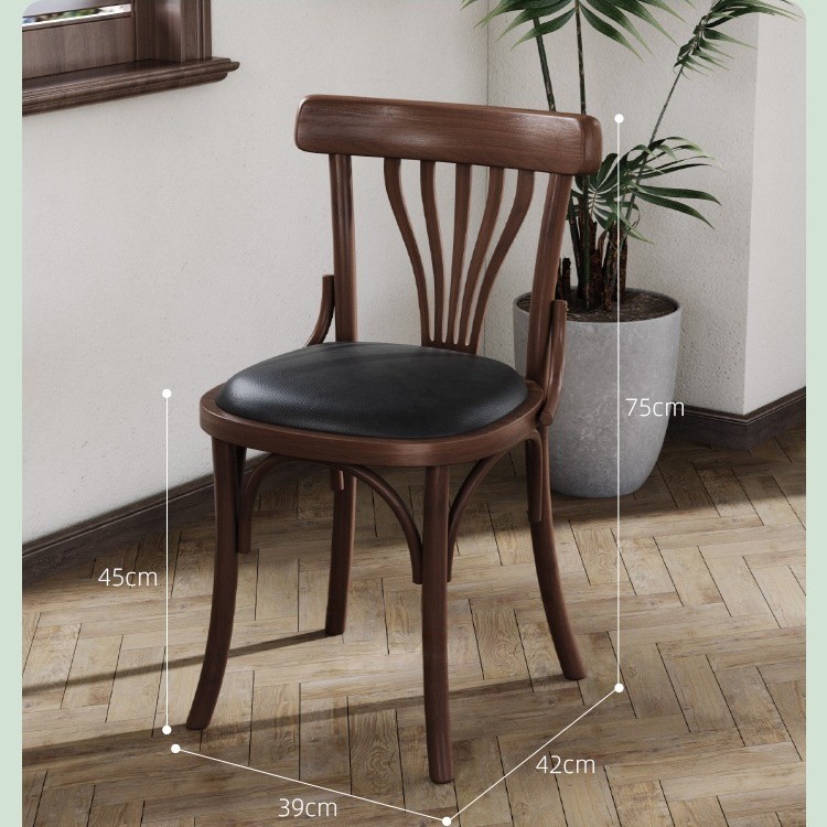 Mesa y silla de cafetería americana retro francesa panadería de comida ligera dulces tienda de azúcar y agua bistrona mesa de madera maciza