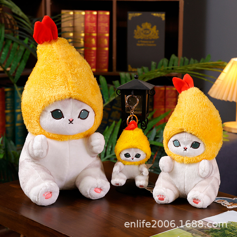 Dibujos animados tiburón gato transformación muñeca tiburón gato muñeca niños dormir almohada muñeca peluche juguete regalo creativo