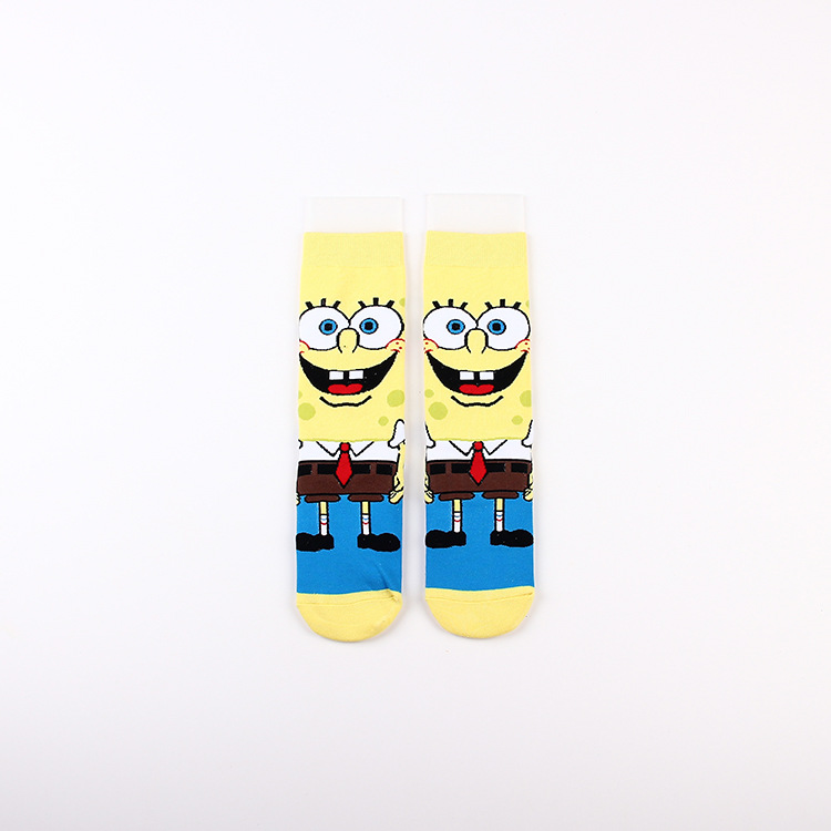 Dibujos animados de dibujos animados Calcetines de dibujos animados deportes casuales jacquard pareja de algodón de mujer calcetines de media pantorrilla calcetines de moda medias de hombre