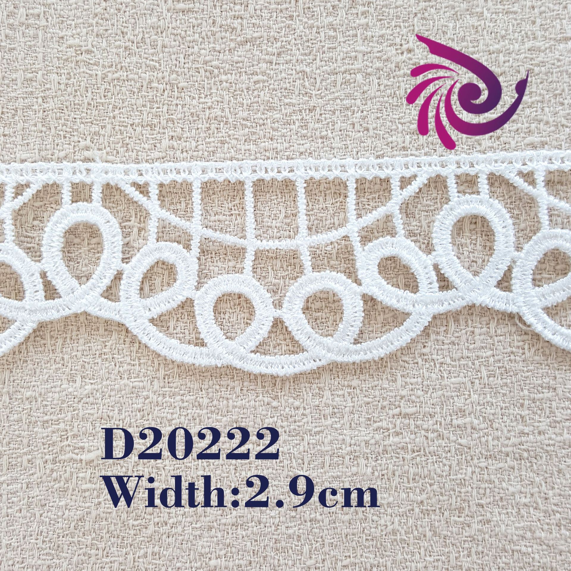 2.9CM单边流苏波浪刺绣花边条辅料批发 涤纶刺绣衬衫花边装饰