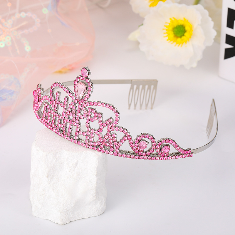 corona strass festa copricapo sposa compleanno cerchietto colore pettine antiscivolo corona cerchietto in lega_voghion.com