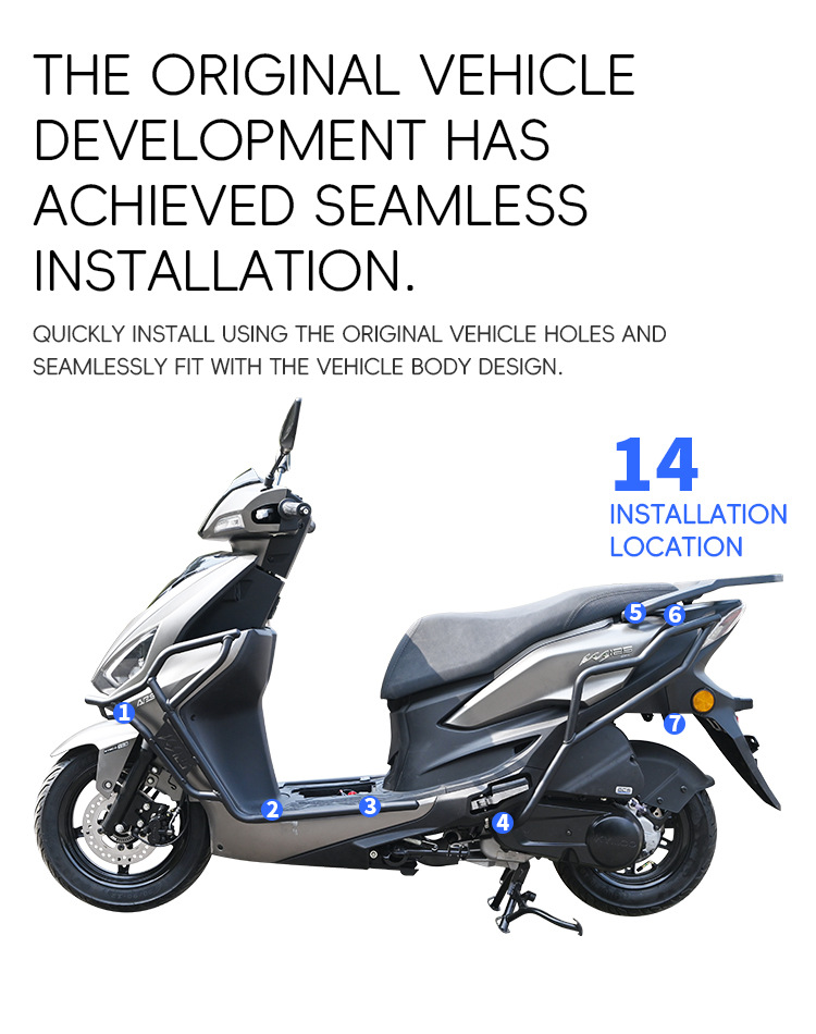 Suitable for Kymco KS125 crash guards, front and rear exhaust pipe bumpers, motorcycle protection, full coverage modification parts