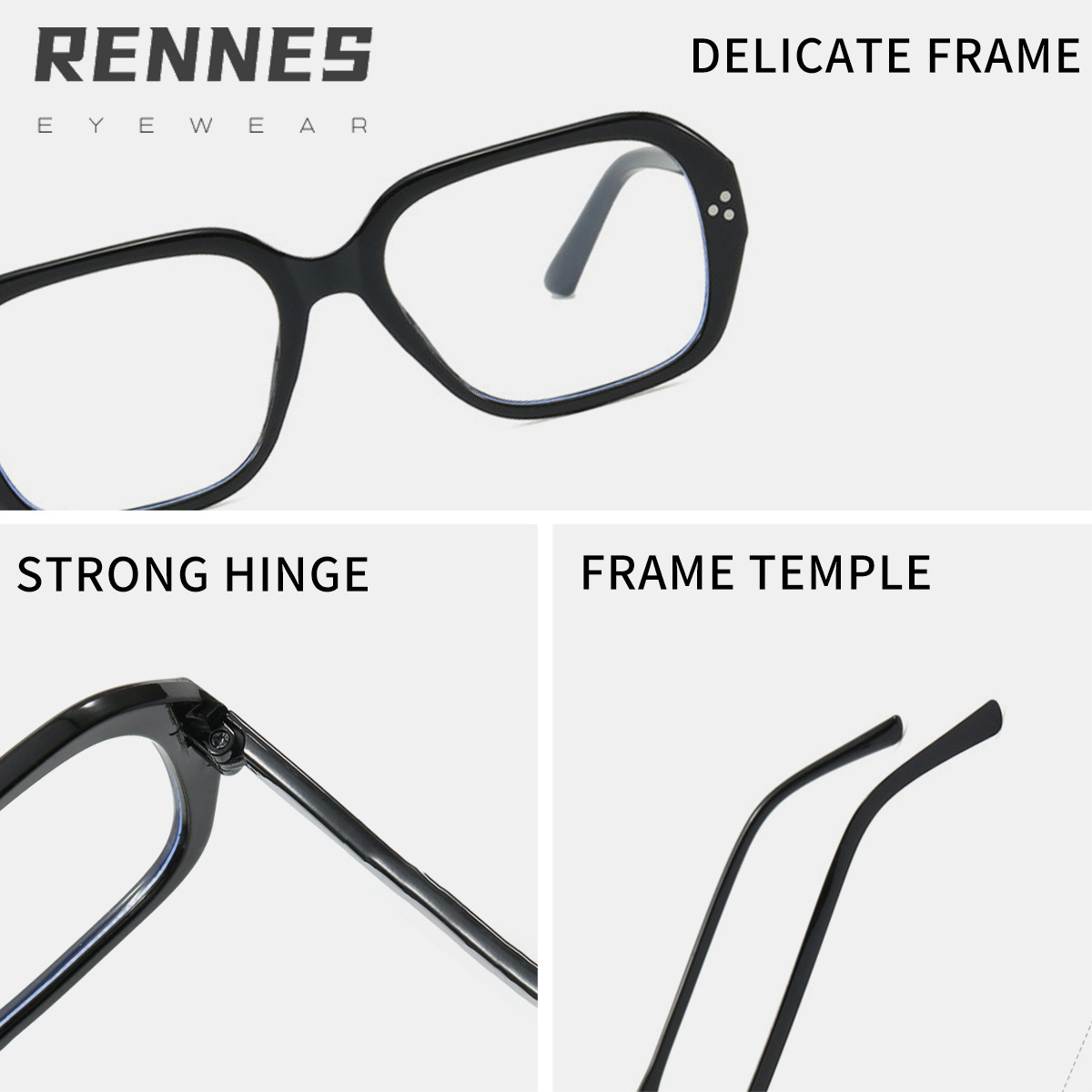 Versión coreana del artefacto de maquillaje retro polígono antiazul espejo plano cuadrado cara redonda pequeño libro rojo mismo montura gafas mujer