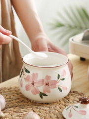 日式陶瓷調味罐豬油罐鹽罐調料罐油潑辣子罐家用辣椒油罐耐高溫