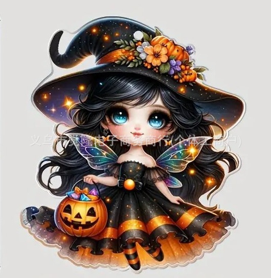 Nuevos productos transfronterizos de acrílico Halloween Elf de automóviles decoración colgante accesorios de llaves colgante soporte fijo