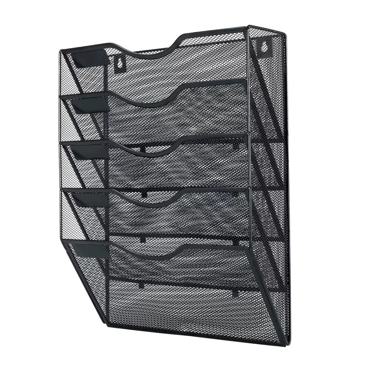 Настенная офисная полка для хранения без установки, многослойная стойка для файлов, железная стойка для книг и газет, органайзер для журналов формата А4