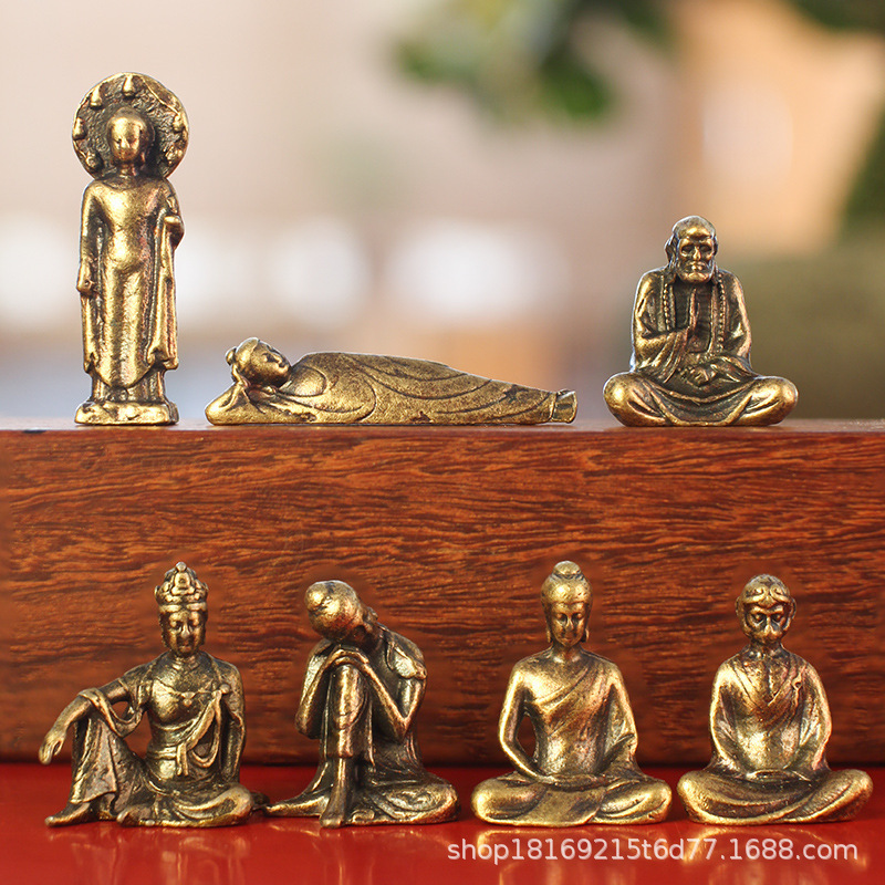 Micro-landscape ornaments copper alloy mini micro-carved figure Non-phase Buddha Dharma fisherman sand table rockery bonsai landscaping Micro-landscape ornaments copper alloy mini micro-carved figure Non-phase Buddha Dharma fisherman sand table rockery bonsai landscaping