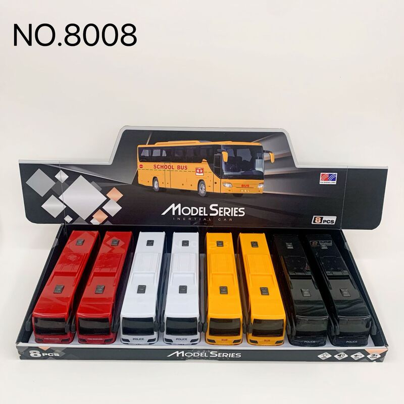 Factory Wholesale Direct Supply Linghui Model Car Children's Bus Passenger Car Light Music Inertia Simulation Model Car