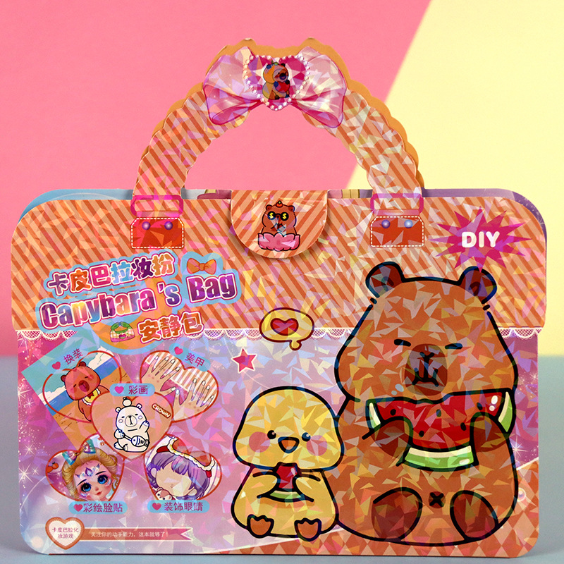 Pegatinas de dibujos animados para niños Conjunto de chicas lindas Pintura Vestir para colorear Belleza Hecho a mano Paquete de regalo de libro tranquilo de bricolaje