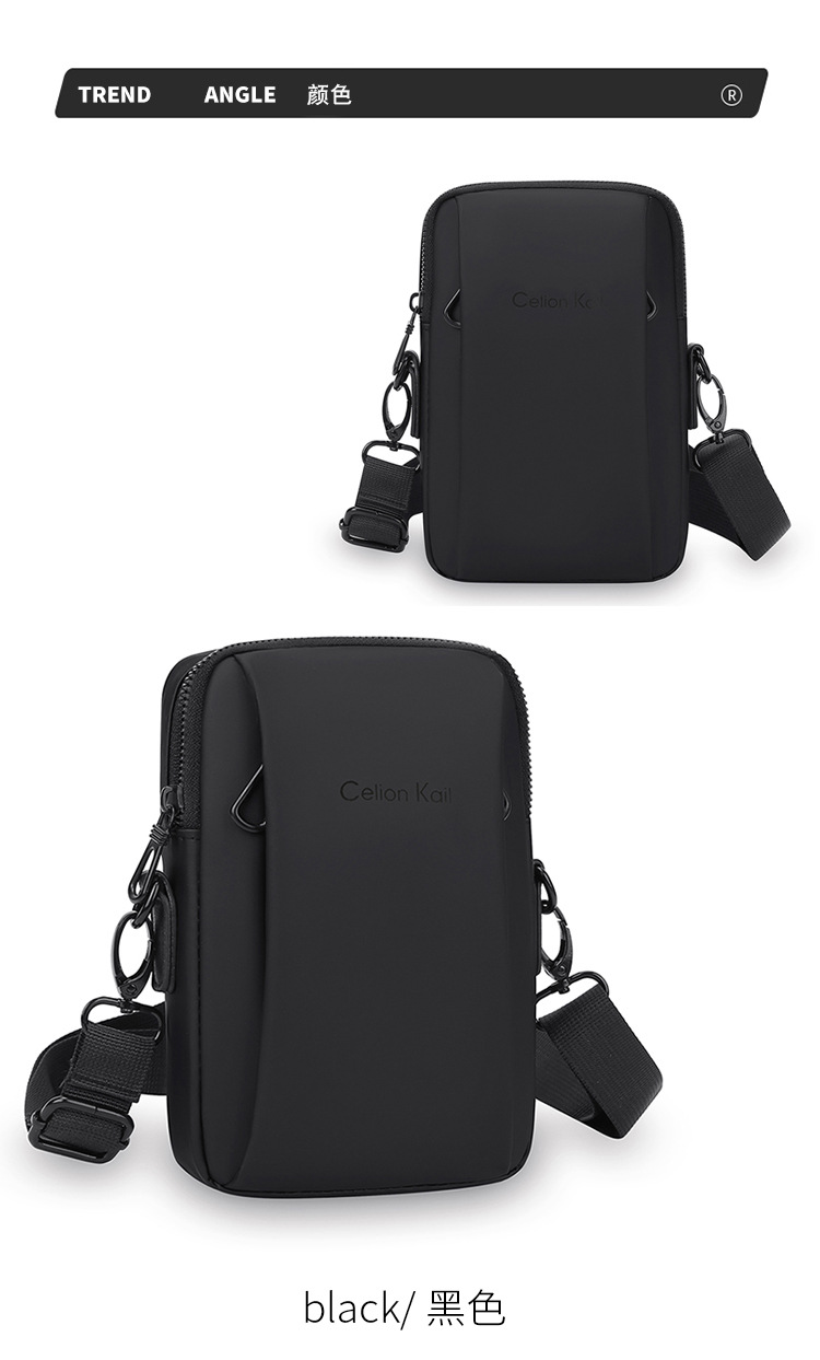 2025 primavera nuevo estilo hombre riñonera vertical impermeable y resistente al desgaste casual todo-fósforo monedero deporte bandolera