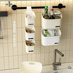 台所のネギとショウガのニンニクの収納かごの小さいバスケットの物置棚の浴室のバスケットのトイレのベッドのサイドの吊り式の収納かご