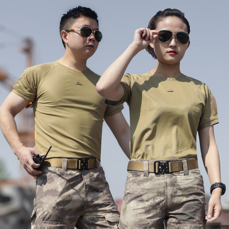 Travel quick dry silk tactics short sleeve T-shirt