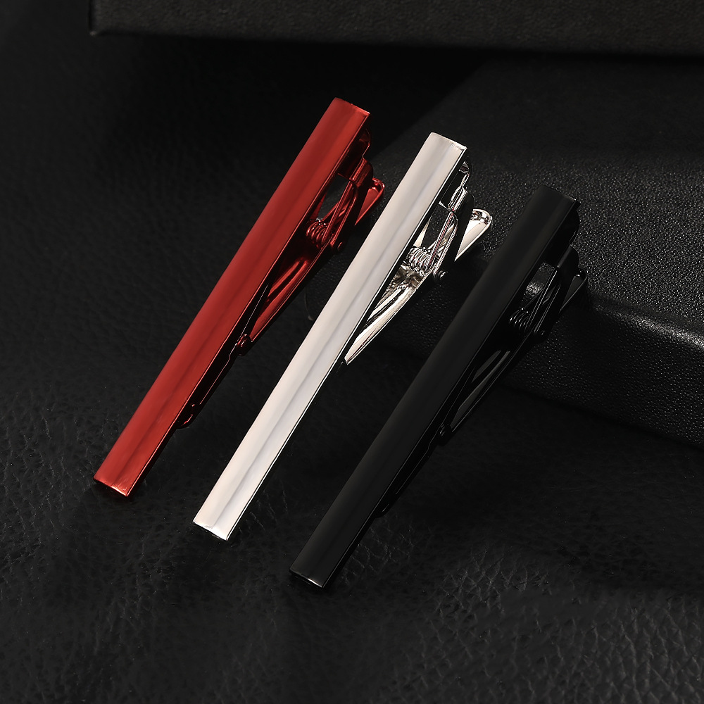 trendy men's electrophoresis colored metal copper tie clip business tie clip accessories source factory spot new products_voghion.com