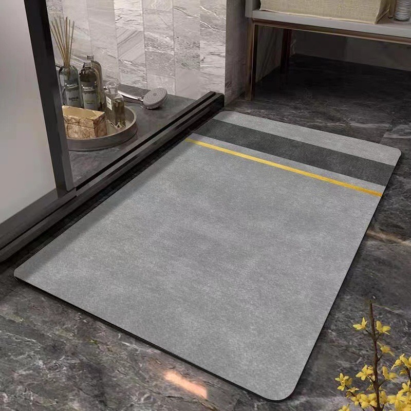 Luxury style entrance door mat bathroom door water-absorbing and quick-drying foot mat household anti-slip diatomaceous earth mat can be shipped