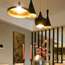 創意個性北歐樂器吊燈餐廳咖啡廳吧台酒吧燈單頭黑色復古工業吊燈