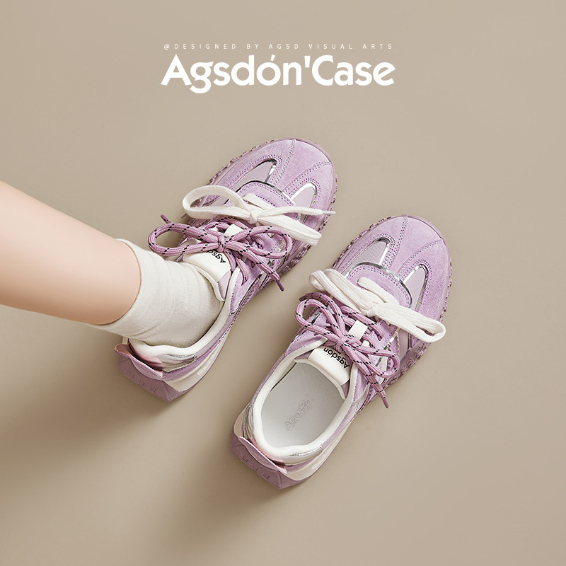 Augustion púrpura ballet alemán zapatos de entrenamiento femenino verano 2025 nuevos zapatos casuales Forrest Gump zapatos deportivos de dopamina