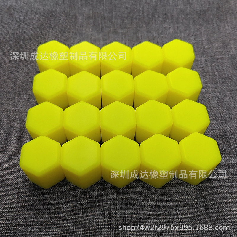 Luminous Car Tire Screw Cap 17mm Wheel Hub Decorative Silicone Nut Cover Fluorescent Anti-Rust Dustproof Protective Cover Modification