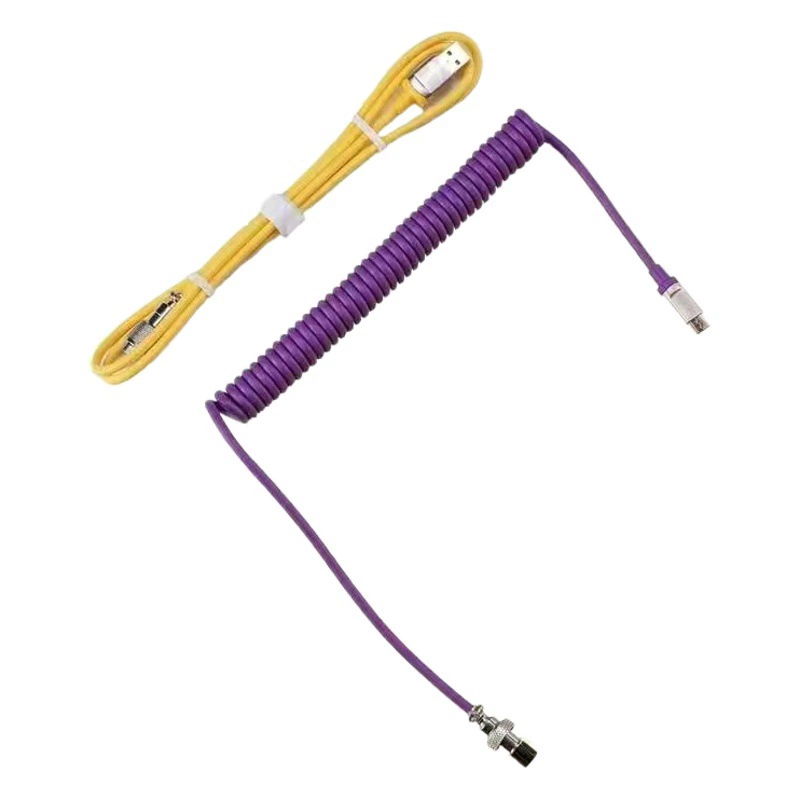 Механическая клавиатура Линия авиационного штекера Спиральная линия Пружинная линия Линия USB Индивидуальная цветная линия Игровая клавиатура Линия на складе