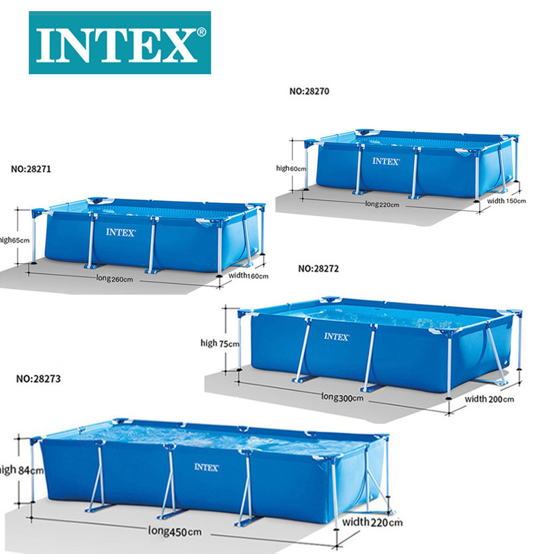 INTEX swimming pool square bracket pool round bracket pool family outdoor private large play pool