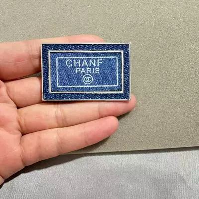 Yaxa sancaqları Brooch, Fashionable Retro Star - denim-rectangle-brooch
