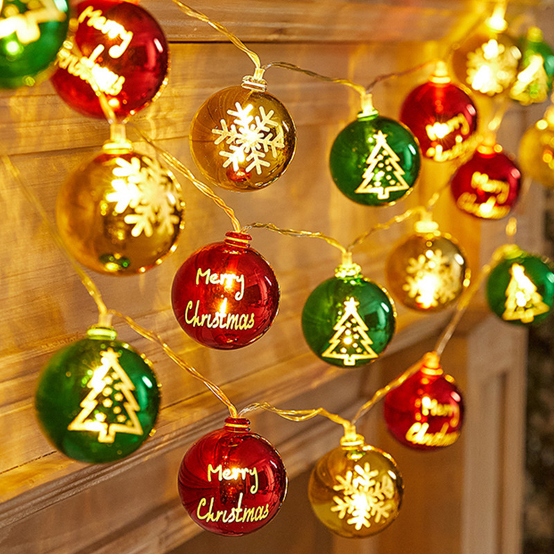 アマゾンクリスマス LED スター電気メッキクリスマスボール点滅ストリングライトクリスマスツリーライトスカイボール装飾ライト|undefined