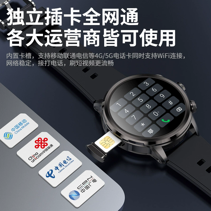 Smartwatch for all ages with phone sync, 5G support, full network compatibility, and versatile functions