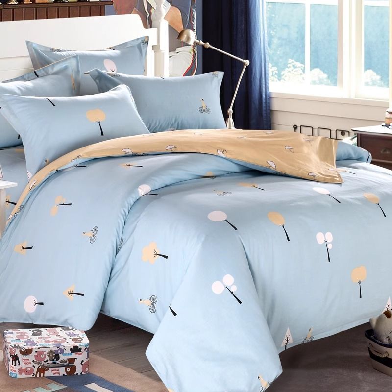 100% algodón colcha cubierta de colcha una sola pieza 150x200x230 algodón cuatro estaciones colcha universal cama de cuatro piezas set4
