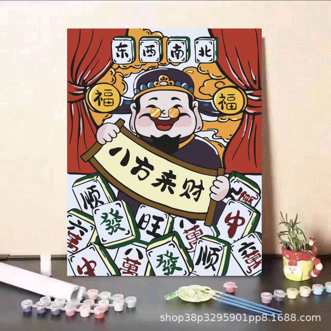 Lápiz pequeño Año Nuevo pintura al óleo digital diy relleno 2024 nuevo niño relleno pintado a mano pintura al óleo acrílico