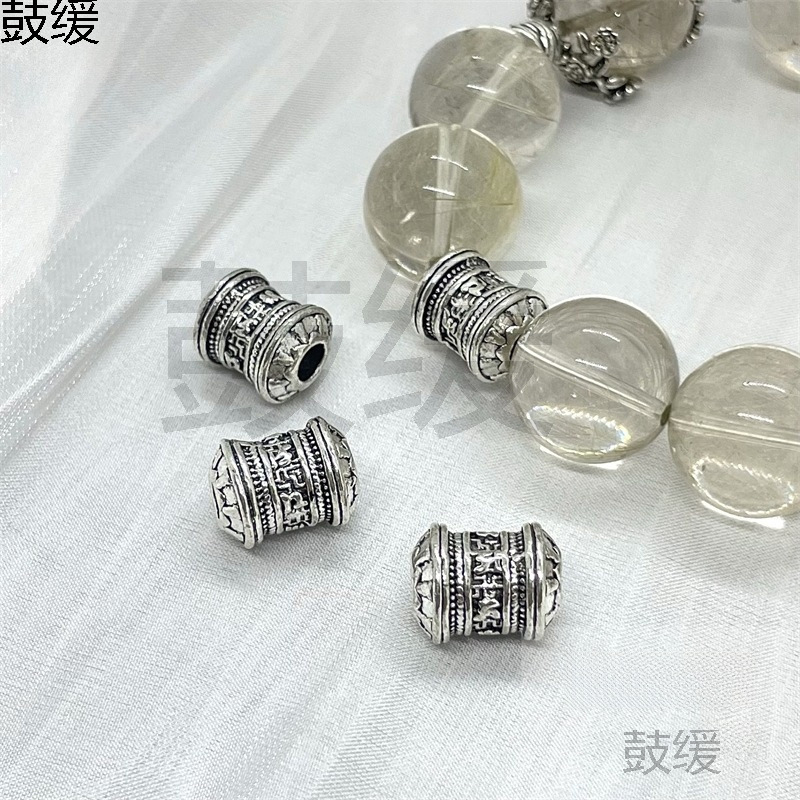 クリスタルアクセサリーレトロ合金模造シルバー古い職人技クラシックオープンリングリーフタッセルリフトアクセサリー|undefined