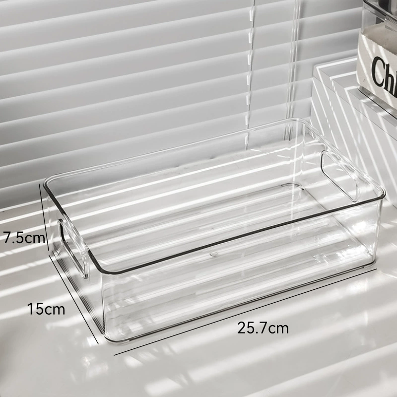 Acrylic storage box, transparent desktop cosmetic organizer for masks & makeup, stackable