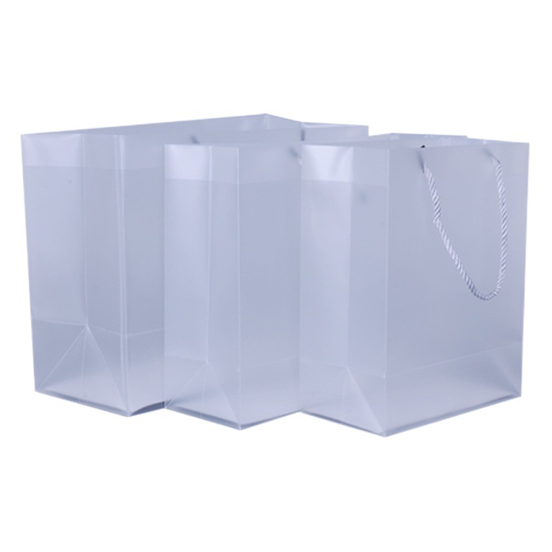 Bolsa de mano transparente de PVC, bolsa de regalo de plástico esmerilado de PP, bolsa de regalo para cumpleaños, boda, dulces, embalaje, regalo de Año Nuevo.