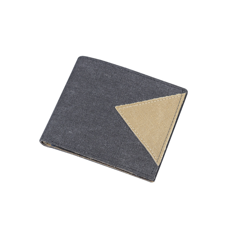 Cartera de denim para hombres cartera de lona corta 9 tarjetas para tarjetas de licencia de conducir cartera pequeña para hombres