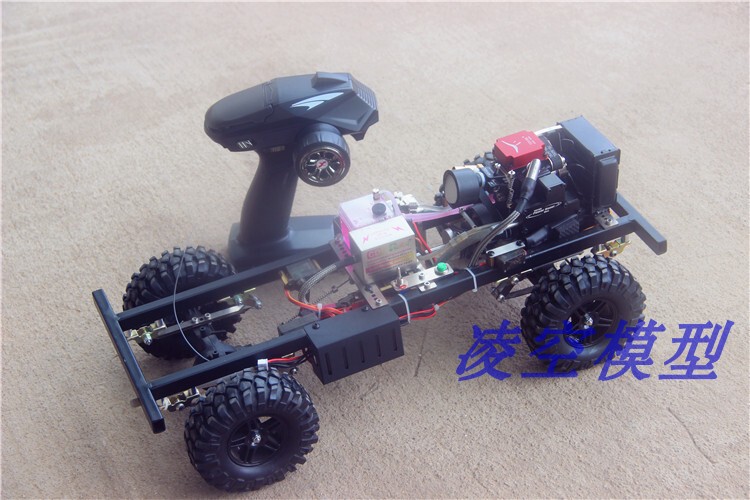 Tuoyang Four-Stroke Gasoline Water-Cooled Engine Modified Climbing Vehicle Four-Wheel Drive Model Car Radiator Tank Tire Remote Control Car