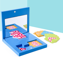 Manufacturer wholesale mirror puzzle for children geometric spatial cognition logical thinking training educational wooden toy
