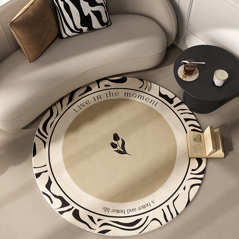 Francés retro ronda sala de estar mesa de café manta hogar de alta calidad de Cachemira como alfombra guardarropa antideslizante manta resistente al desgaste