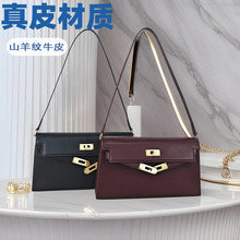 跨境真皮女包高级感手拿包百搭斜挎包 时尚通勤包牛皮单肩腋下包