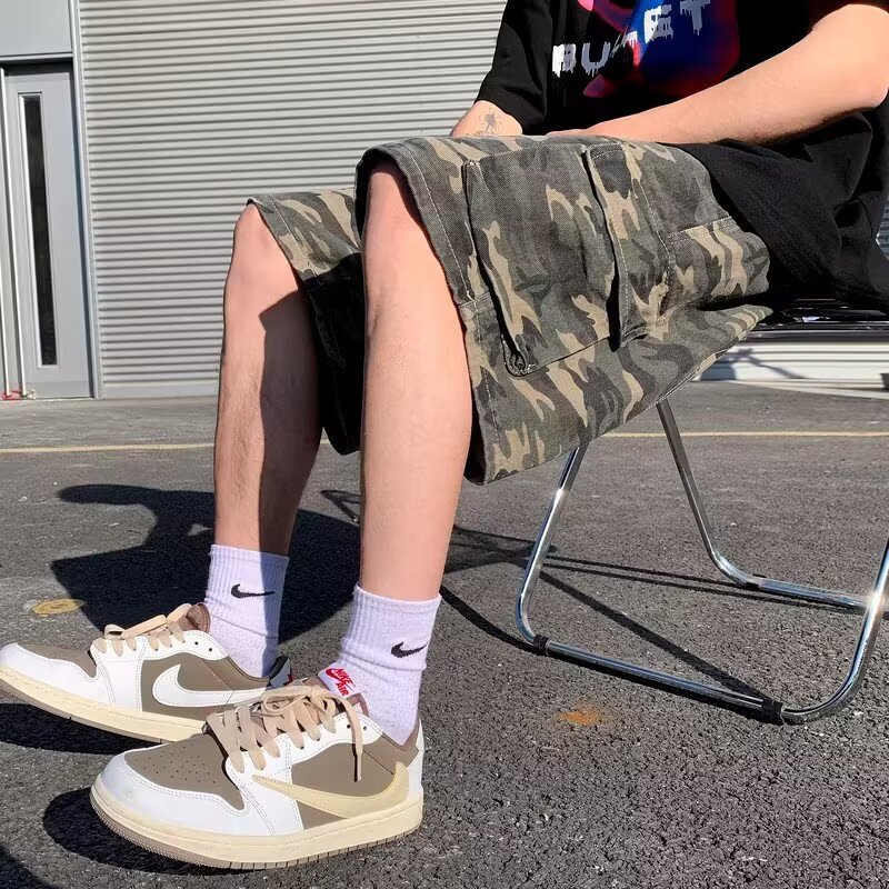 American Retro Workwear Shorts for Men, Summer Trendy Brand Loose Fit Versatile Five-Point Pants, High Street Cool Camouflage Casual Shorts American Retro Workwear Shorts for Men, Summer Trendy Brand Loose Fit Versatile Five-Point Pants, High Street Cool Camouflage Casual Shorts