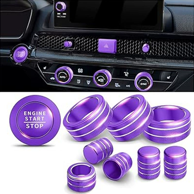 knob ring 23 Haoying CRV-shaped | Other Automotive Interior Supplies - section-b-air-conditioning-outlet-navigation-start-purple-10-piece-set