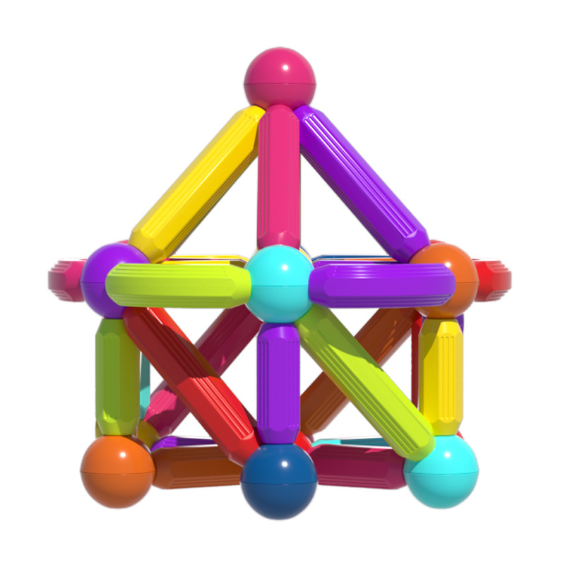 Variedad de varillas magnéticas, juguetes magnéticos fuertes grandes, bloques de construcción ensamblados para niños, barras magnéticas, barras magnéticas de imán de rompecabezas para niños, educación temprana