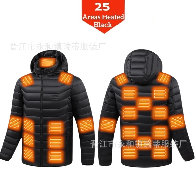 Chaqueta Térmica Acolchada de 4 Controles de Poliéster para Mantenerse Caliente en Invierno
