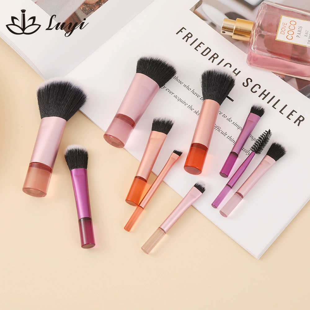 Handheld Makeup Brush Set (Luyi) acrylic handles, portable compact collection