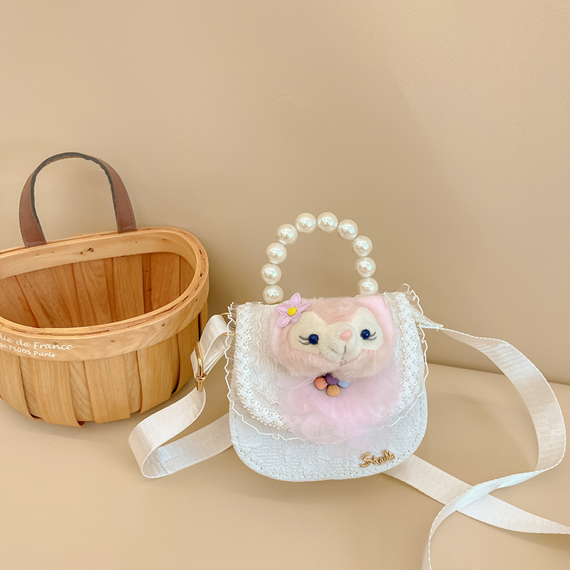Bolso DE LOS NIÑOS bolsa de mensajero de las niñas moda perla bolso de moda accesorios de dibujos animados bolsa estilo Chanel monedero bolso